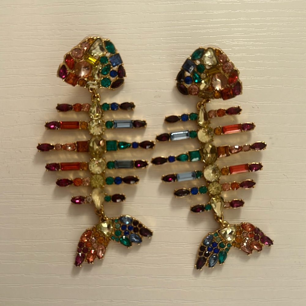 Rainbow fish earrings
